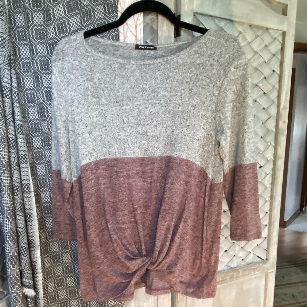 Pink clover sweater